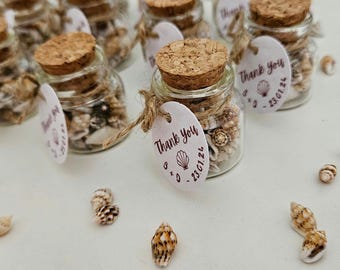 Beach wedding favours, mint to be, favour jars, personalised favours, wedding favours, seashells, hearg mints, made 4 memories by sarah