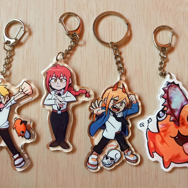 Chainsaw Man Power Keychain Etsy