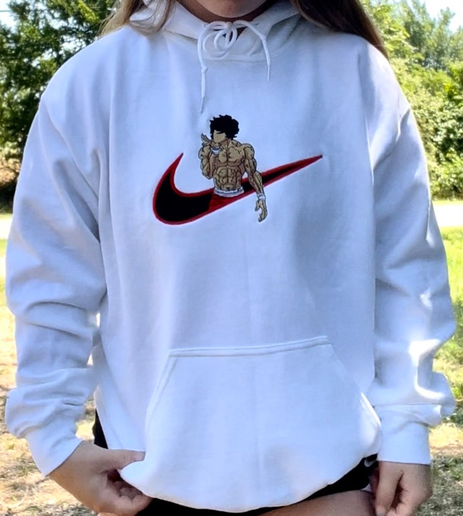 Baki Anime Embroidered Hoodie/ Custom Embroidered Hoodie/ Gym Etsy