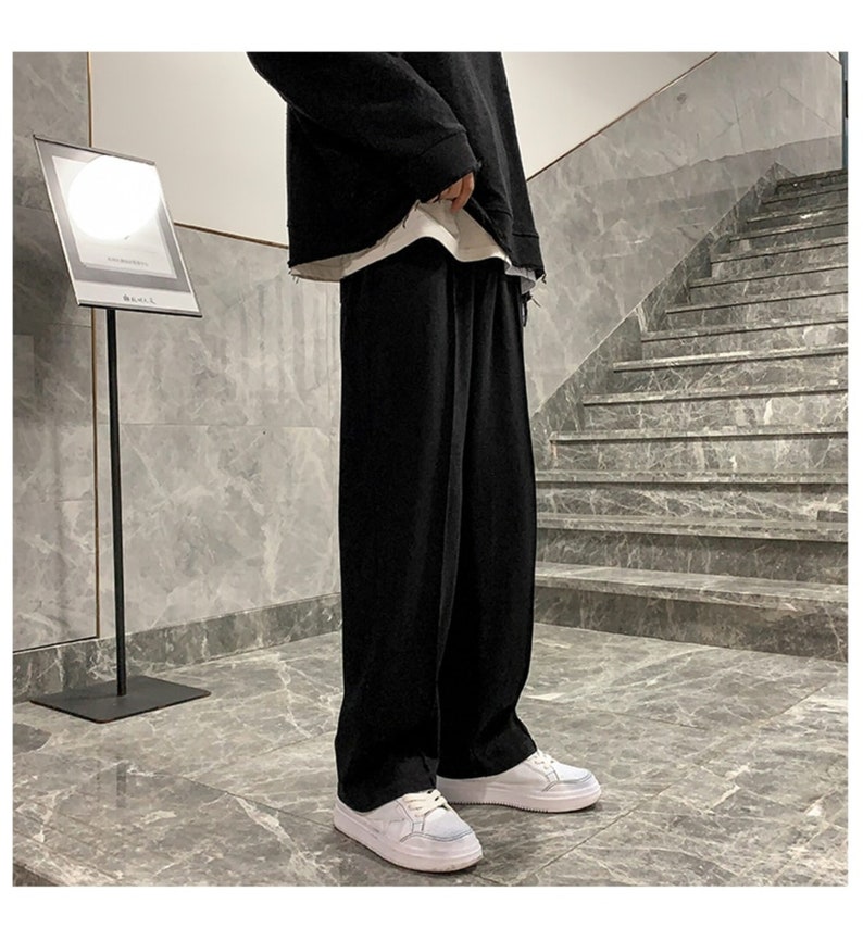 Sweatpants Sports Men Straight Harem Pants Male Korean Man - Etsy