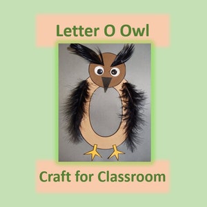 Letter O Owl Printable for Classroom - Cut and Paste Alphabet Craft ...