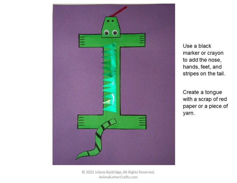 Letter I Iguana Printable for Classroom Cut and Paste Alphabet Craft ...