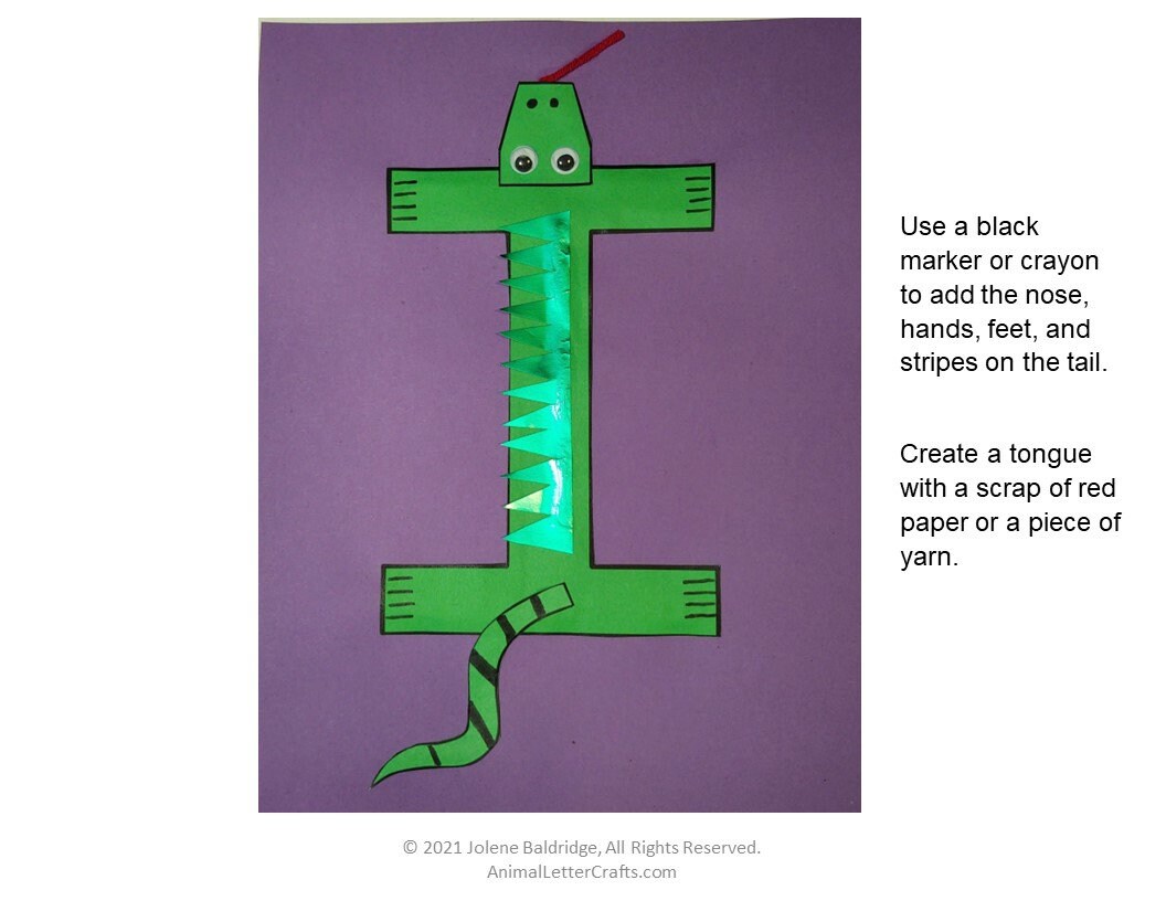 Letter I Iguana Printable for Classroom Cut and Paste Alphabet Craft ...