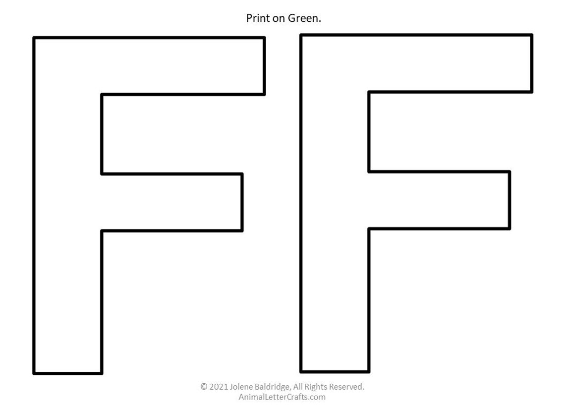 Letter F Frog Printable for Classroom - Cut and Paste Alphabet Craft ...