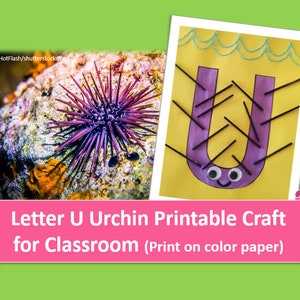 Letter U Urchin Craft: Cut & Paste Alphabet (digital Download) - Etsy
