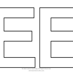 Letter E Elephant Printable for Classroom - Cut and Paste Alphabet ...