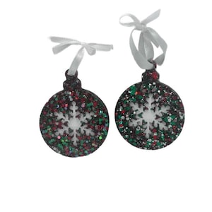 sneeuwvlokontwerp hars kerstornament