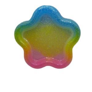 vassoio in resina a forma di stella colorata