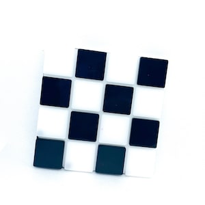 Black & White checkered coaster