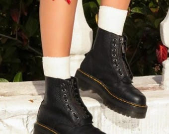 Dr. Martens Sinclair Milled Nappa Leather Platform Boots