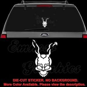Donnie Darko Franko Evil Rabbit Decal Sticker For Car, Truck, Motorcycle, Windows, Bumper, Laptop, Helmet, Wall, Home Office Decor