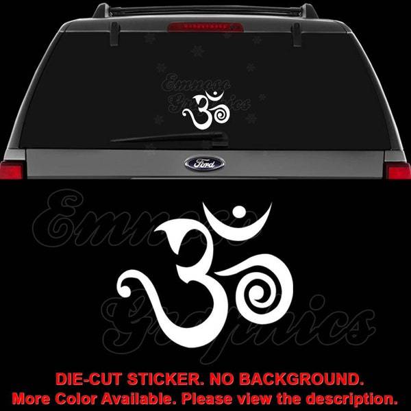 Aum Om Hinduism Spiritual Mantra Yoga Decal Sticker For Car, Truck, Motorcycle, Windows, Bumper, Laptop, Helmet, Wall, Home Office Decor