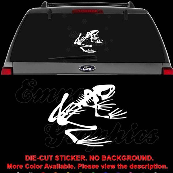 Frog Skeleton Bones Amphibian Decal Sticker For Car, Truck, Motorcycle, Windows, Bumper, Laptop, Helmet, Wall, Home Office Decor