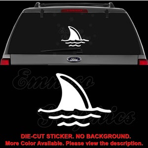 Shark Fin Fish Predator Decal Sticker For Car, Truck, Motorcycle, Windows, Bumper, Laptop, Helmet, Wall, Home Office Decor