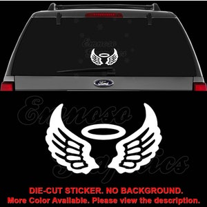 Angel Wings Halo Heaven Christian Decal Sticker For Car, Truck, Motorcycle, Windows, Bumper, Laptop, Helmet, Wall, Home Office Decor