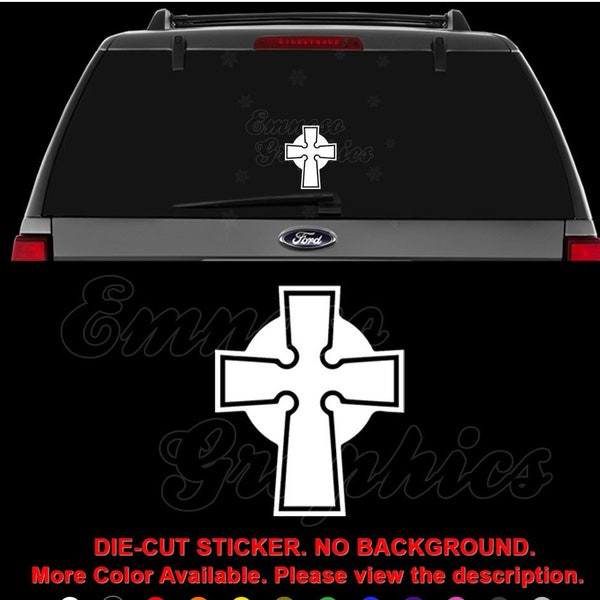 Boondock Saints Veritas Aequitas Cross Decal Sticker For Car, Truck, Motorcycle, Windows, Bumper, Laptop, Helmet, Wall, Home Office Decor