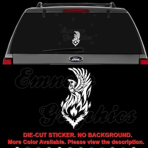 Phoenix Bird Rising Fire Ashes Decal Sticker For Car, Truck, Motorcycle, Windows, Bumper, Laptop, Helmet, Wall, Home Office Decor