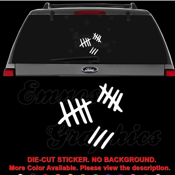 Tally Marks Silence Decal Sticker For Car, Truck, Motorcycle, Windows, Bumper, Laptop, Helmet, Wall, Home Office Decor