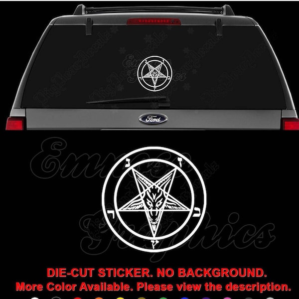 Baphomet Sabbatic Goat Pentagram Pagan Decal Sticker For Car, Truck, Motorcycle, Windows, Bumper, Laptop, Helmet, Wall, Home Office Decor