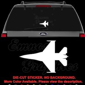 F-16 Fighting Falcon Jet Fighter Decal Sticker For Car, Truck, Motorcycle, Windows, Bumper, Laptop, Helmet, Home Office Decor