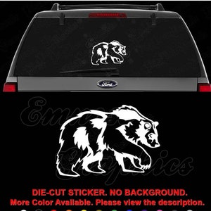 Grizzly Bear Animal Wildlife Decal Sticker For Car, Truck, Motorcycle, Windows, Bumper, Laptop, Helmet, Wall, Home Office Decor
