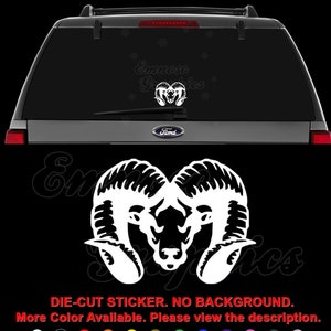 Ram Head Huge Horn Animal Decal Sticker For Car, Truck, Motorcycle, Windows, Bumper, Laptop, Helmet, Home Office Decor