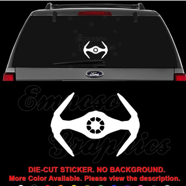 Tie Fighter Spaceship Pilot Decal Sticker For Car, Truck, Motorcycle, Windows, Bumper, Laptop, Helmet, Home Office Decor