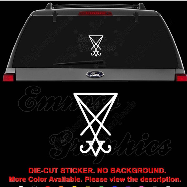 Sigil of Lucifer Seal of Satan Symbol Decal Sticker For Car, Truck, Motorcycle, Windows, Bumper, Laptop, Helmet, Wall, Home Office Decor