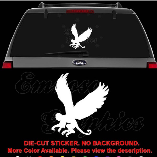 Flying Monkey Animal Evil Witch Decal Sticker For Car, Truck, Motorcycle, Windows, Bumper, Laptop, Helmet, Wall, Home Office Decor