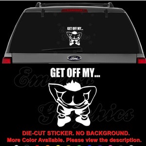 Get Off My Ass Tailgaters Tailgating Decal Sticker For Car, Truck, Motorcycle, Windows, Bumper, Laptop, Helmet, Wall, Home Office Decor