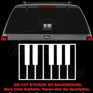 Piano Keys Keyboard Pianist Classical Music Decal Sticker For Car, Truck, Motorcycle, Windows, Bumper, Laptop, Helmet, Home Office Decor