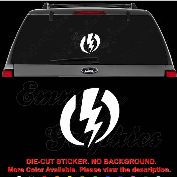 Electric Bolt Symbol Electrician Decal Sticker For Car, Truck, Motorcycle, Windows, Bumper, Laptop, Helmet, Wall, Home Office Decor