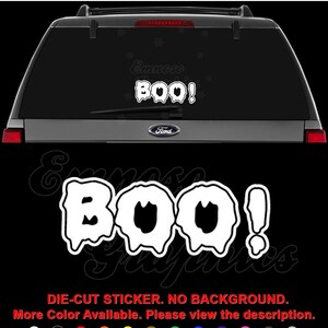 Boo! Scare Ghost JDM Japanese Domestic Market Decal Sticker For Car, Truck, Motorcycle, Windows, Bumper, Laptop, Home Office Decor