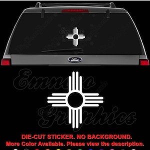 Zia Sun Symbol Native Indian Decal Sticker For Car, Truck, Motorcycle, Windows, Bumper, Laptop, Helmet, Wall, Home Office Decor