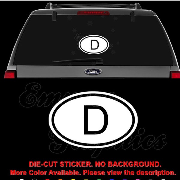 Deutschland Germany Oval Country German Decal Sticker For Car, Truck, Motorcycle, Windows, Bumper, Laptop, Helmet, Wall, Home Office Decor