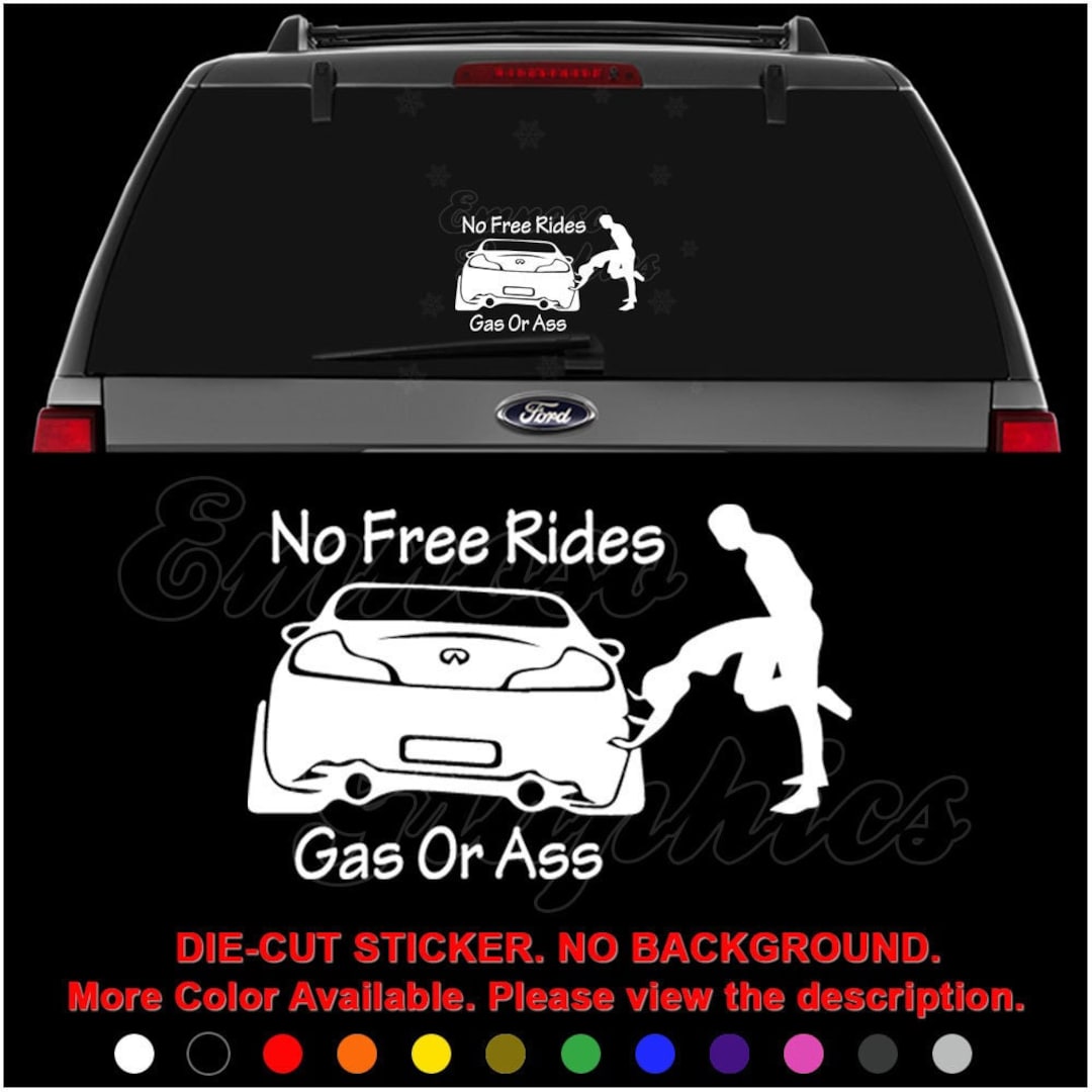  Low Gas Girl Vinyl Decal Funny Car Truck Sticker