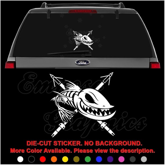 Bowfishing Fishing Bow Arrows Decal Sticker for Car, Truck, Motorcycle,  Windows, Bumper, Laptop, Helmet, Home Office Decor 