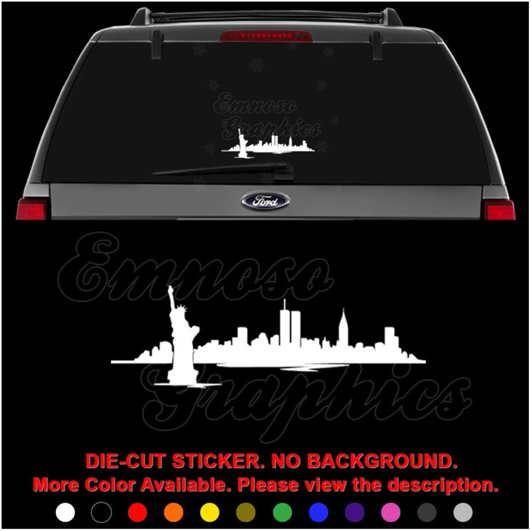 Old New York City Skyline Decal Sticker for Car, Truck, Motorcycle ...