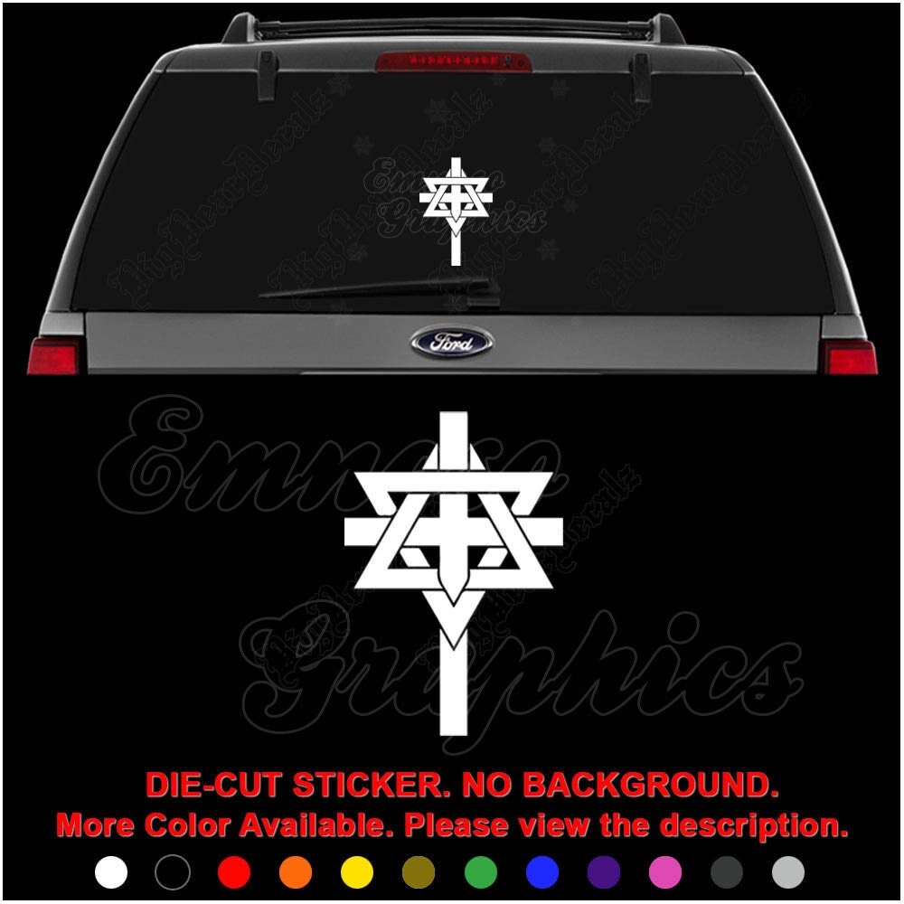 Star of David Cross Jewish Decal Sticker for Car, Truck, Motorcycle ...