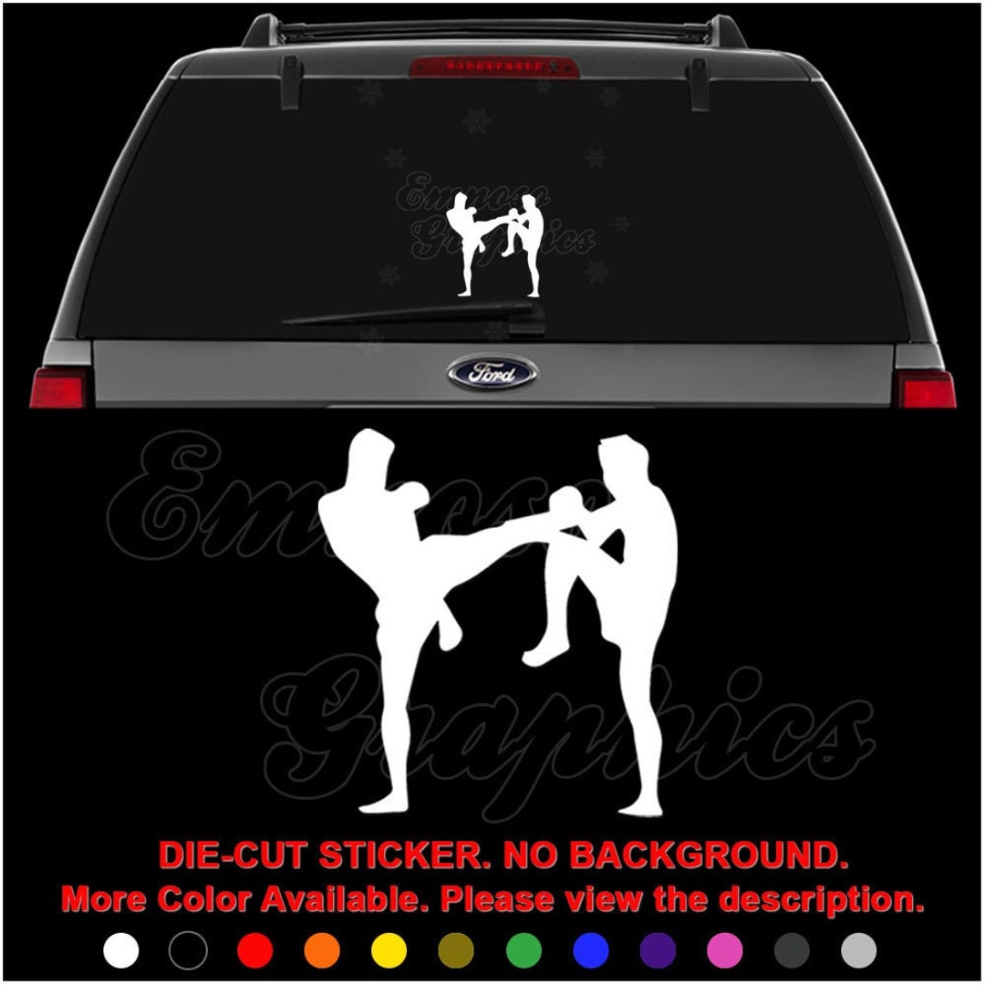Muay Thai Kickboxer Kickboxing Decal Sticker for Car, Truck, Motorcycle ...