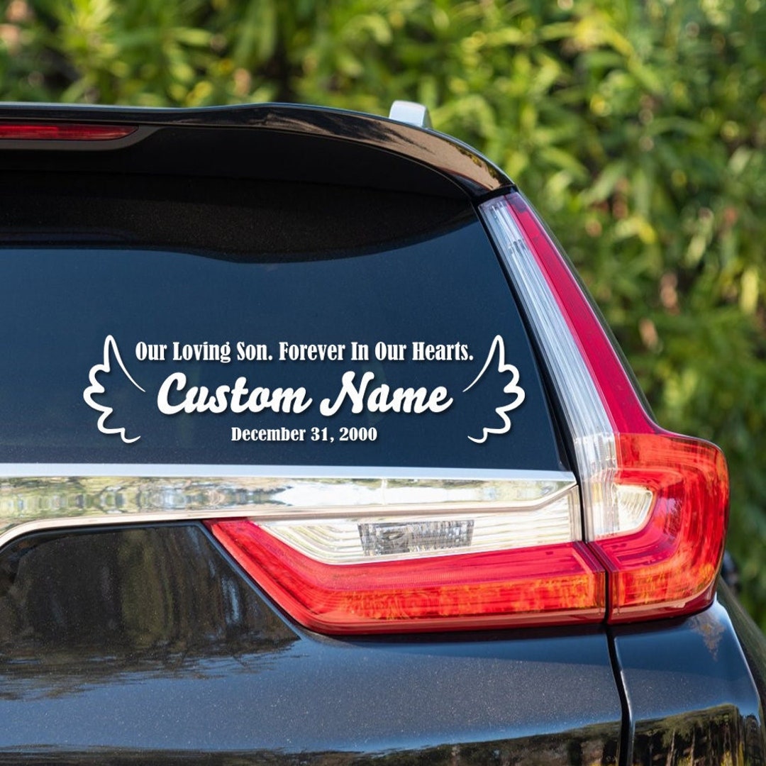 In Loving Memory Decal, Customized Name, Text, Date, Memorial Decal