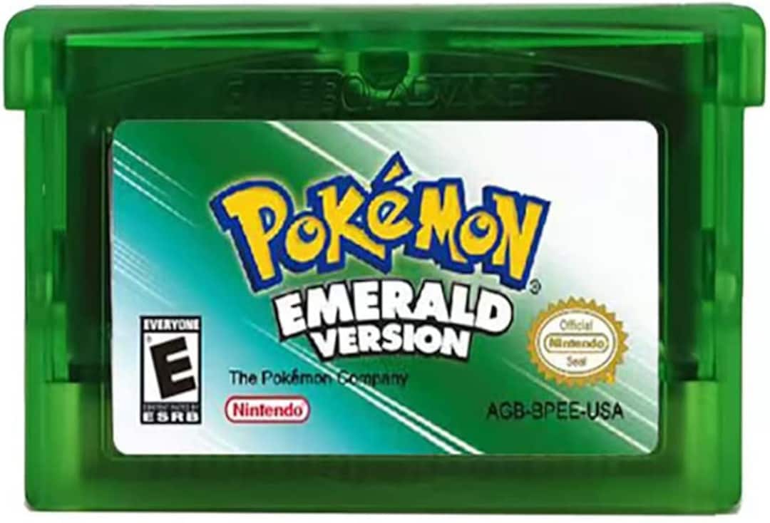 Pokemon Emerald Cartridge for Gameboy Advanced Reproduction Etsy