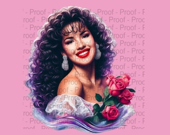 Selena Quintanilla, Como La Flor, Tejano Artist, PNG, Digital File, Tshirt, Crewnecks, DTF