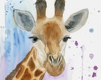 Giraffe Watercolor