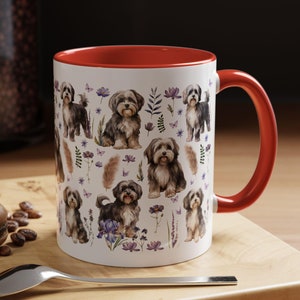 Taza de café para perro habanero Taza de café habanero Taza floral habanera Regalos habaneros Mamá habanera Regalos habaneros Amante habanero Dueño habanero
