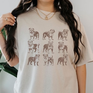 English Bulldog Shirt English Bulldog T-Shirt Vintage English Bulldog Gifts Bull Dog Mom Bulldog Tshirt English Bull Dog Lover T Shirt