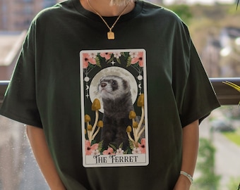 Ferret Shirt Ferret Tshirt Ferret Clothes Tarot Card Shirt Tarot Shirt Ferret Gifts Ferret Mama Ferret Mom T Shirt Ferret Lover Gifts