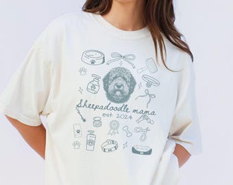 Custom Sheepadoodle Shirt Sheepadoodle T Shirt Sheepadoodle Mom Sheepadoodle TShirt Sheepadoodle Gifts Personalized Sheepadoodle