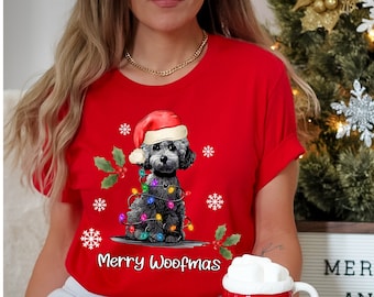 Maglietta per barboncino, maglietta natalizia per barboncino, regalo per barboncino, mamma barboncino, regali per barboncini, amante dei barboncini, maglietta per barboncino, mamma barboncino, camicie per barboncini, camicia per cani barboncini