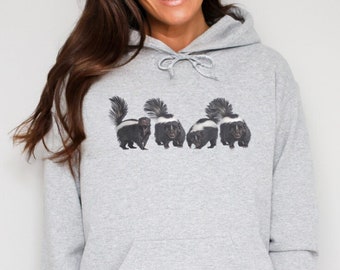Skunk Hoodie Skunk Hooded Sweatshirt Skunk Gifts Skunk Lover Gifts Hoodies For Skunk Lovrers